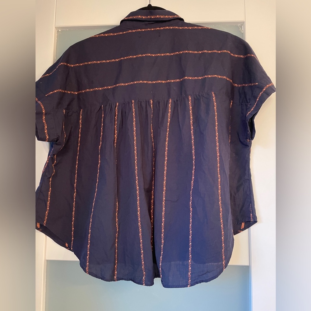 Madewell Navy Hilltop Shirt - Picture 5 of 8